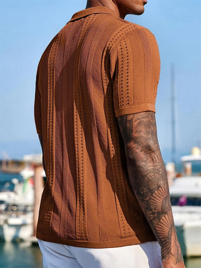 Semyon - Fashionable Intricate Pattern Knitted Shirt