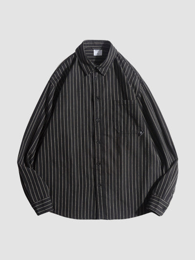 MV Retro Striped Loose Shirt