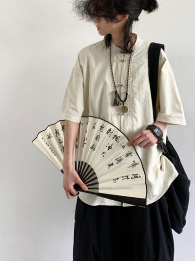 MV Retro Casual Stand Up Collar Shirt