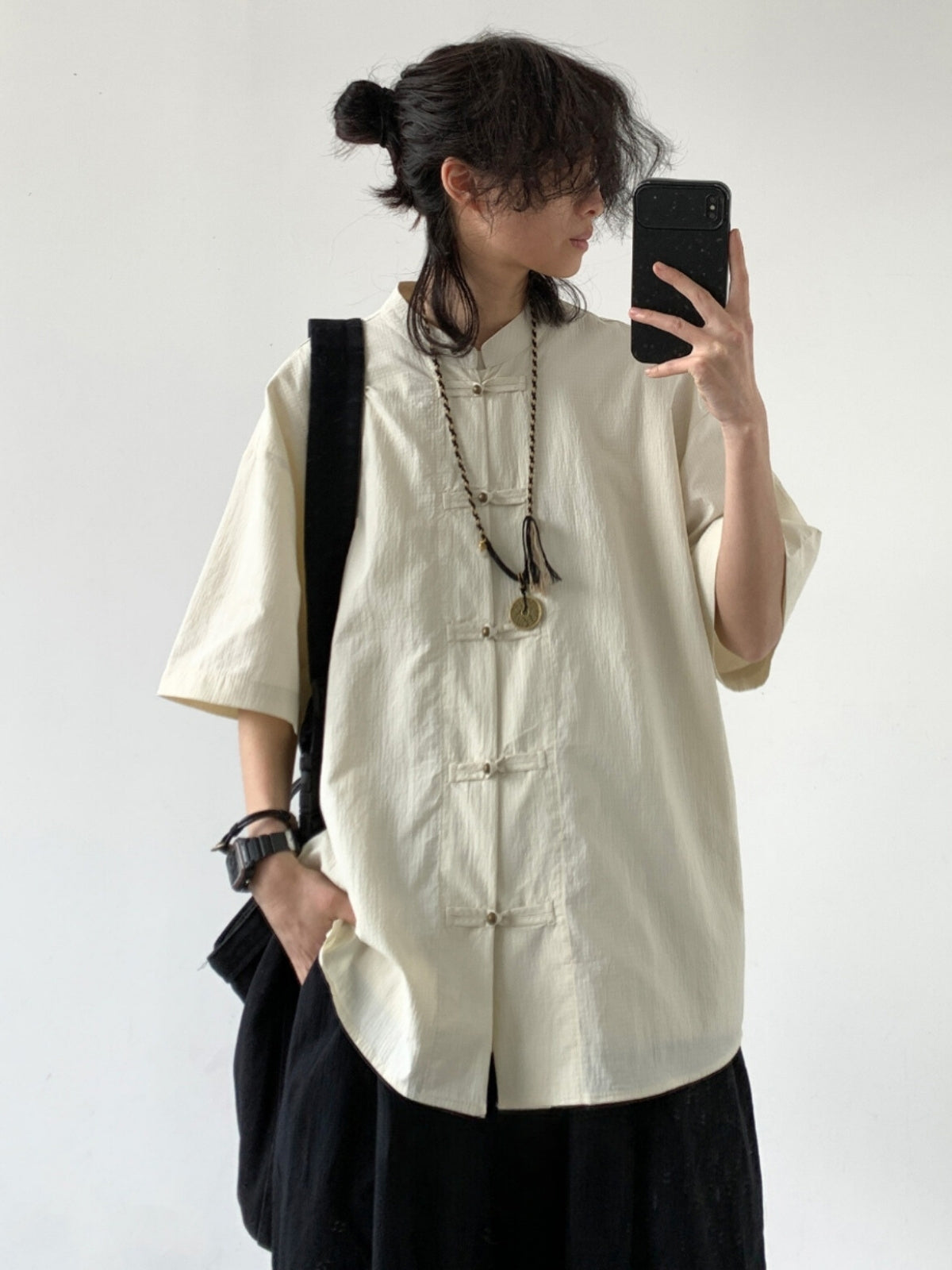 MV Retro Casual Stand Up Collar Shirt