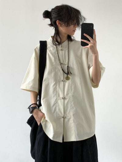 MV Retro Casual Stand Up Collar Shirt