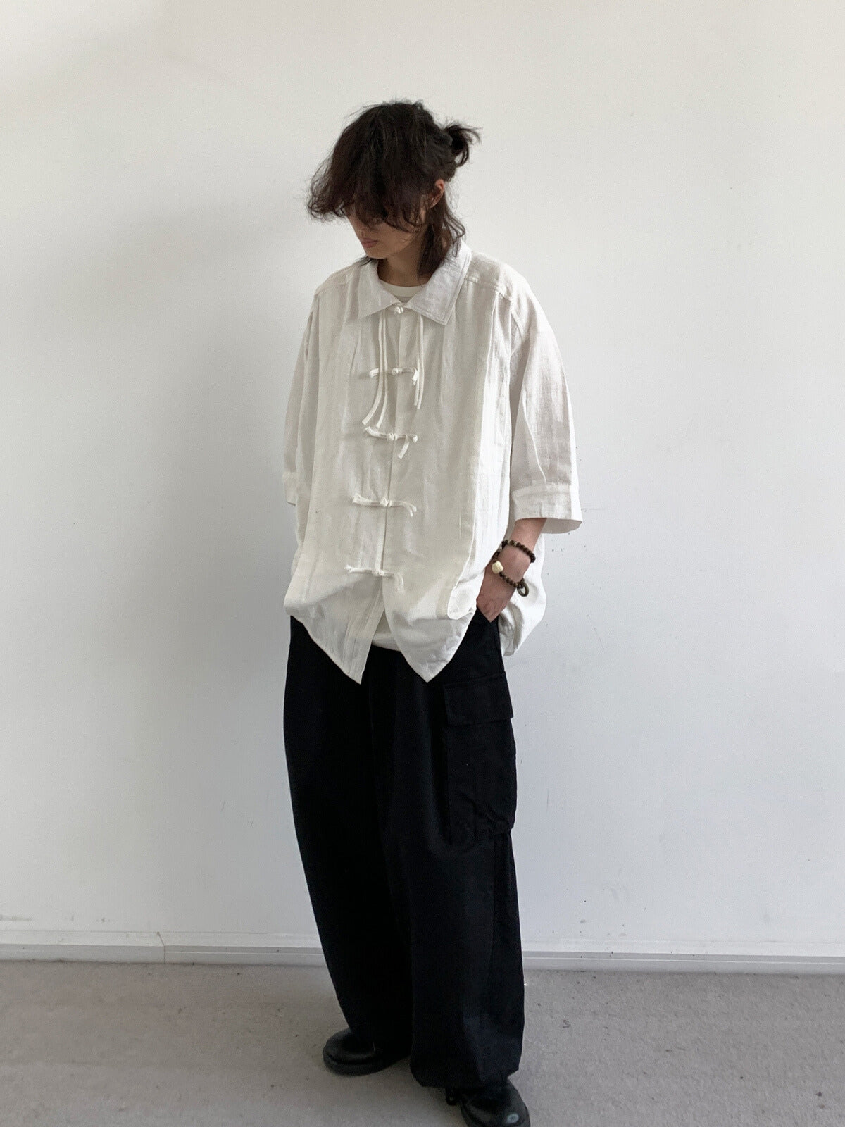 MV Retro Loose Buttoned Linen Shirt