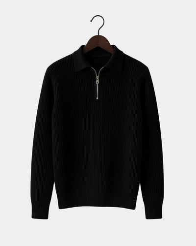 Marco Zip Sweatshirt - Black