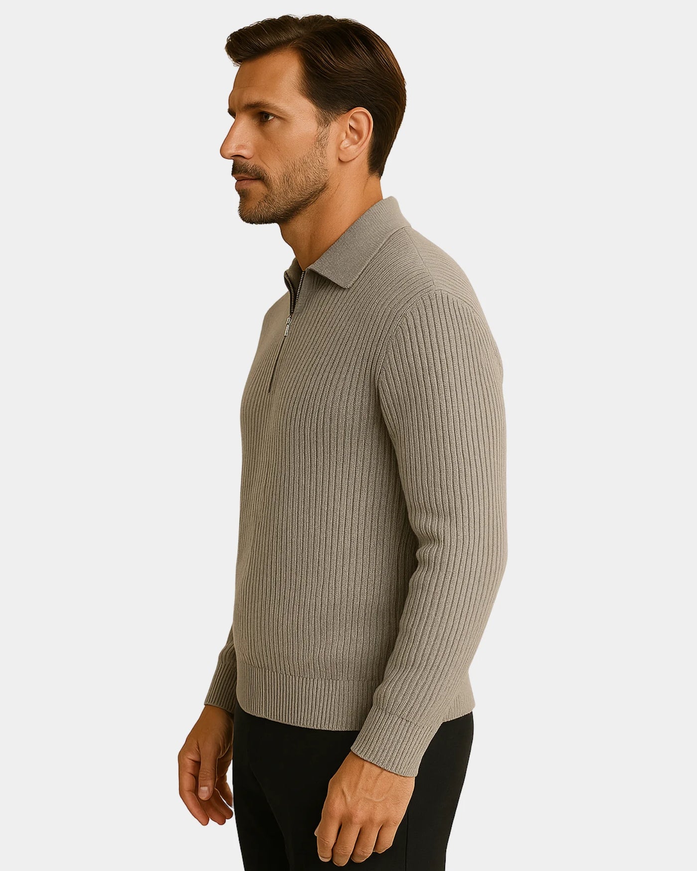 Marco Zip Sweatshirt - Grey