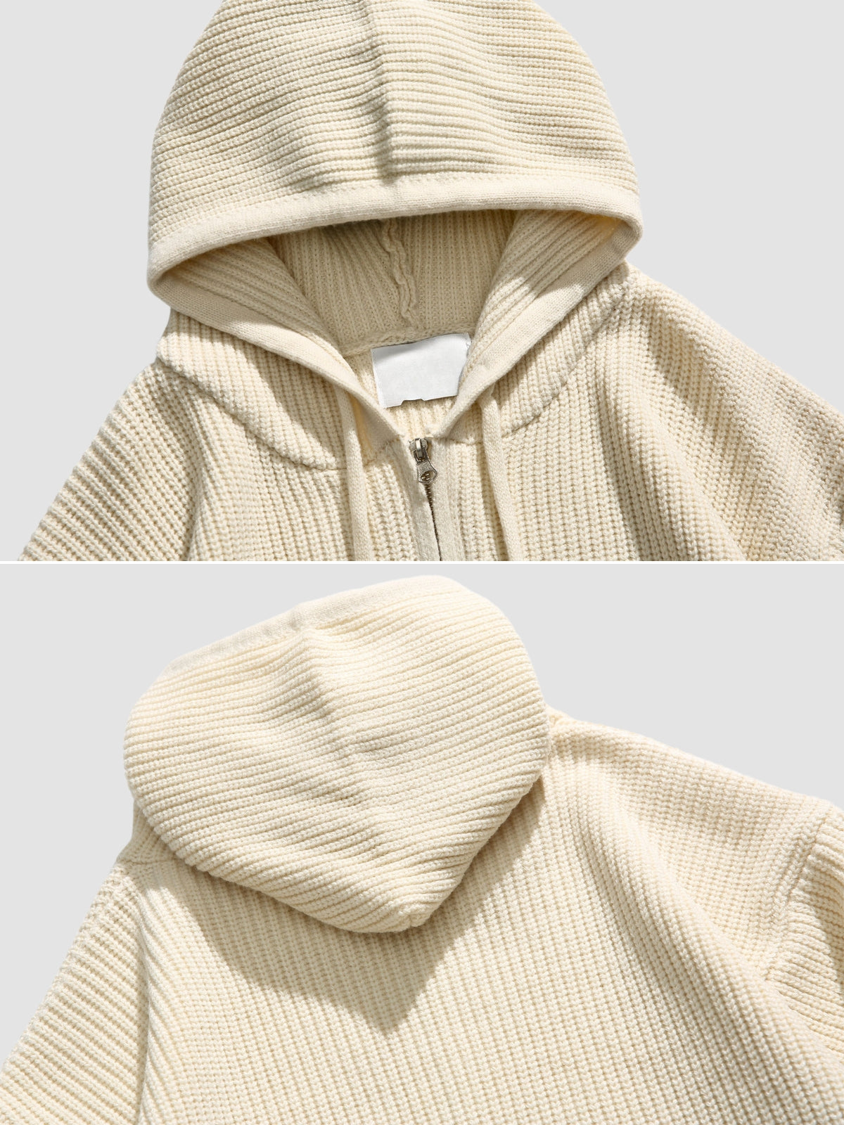 MV Retro Hooded Versatile Knitted Cardigan Jacket