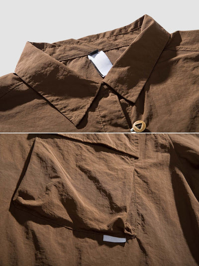 MV Retro Two-Button Versatile Loose Shirt