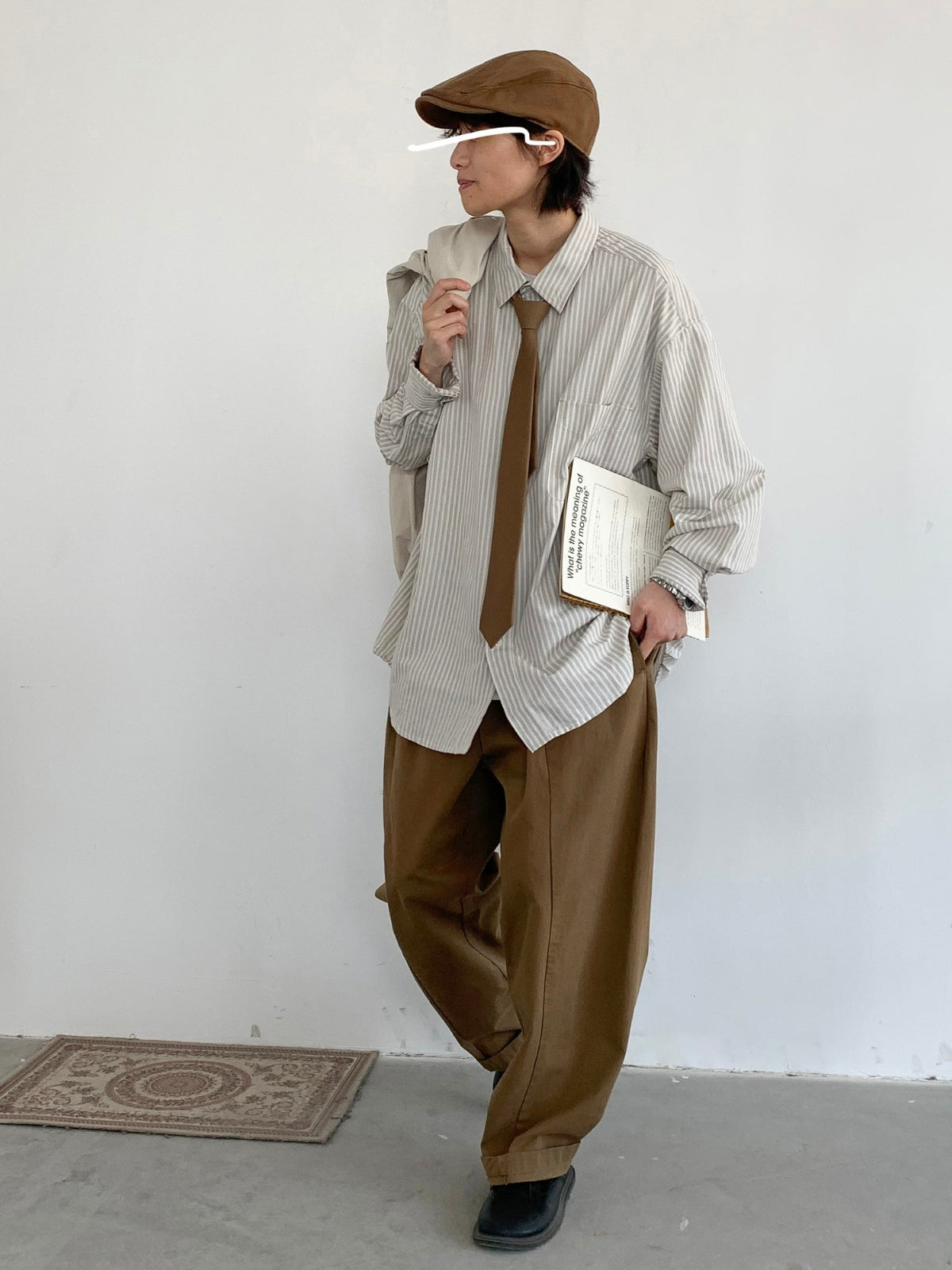 MV Retro Striped Long Sleeve Loose Shirt