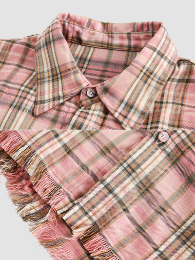 MV Retro Loose Plaid Shirt