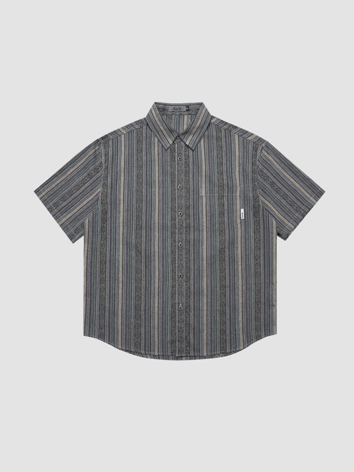 MV Retro Striped Loose Chinese Style Shirt
