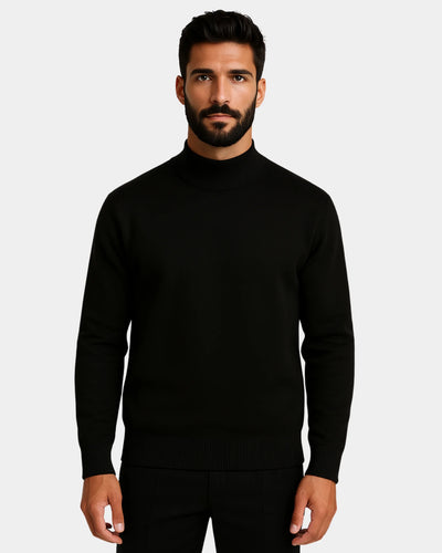 Roberto High Neck Sweatshirt - Black