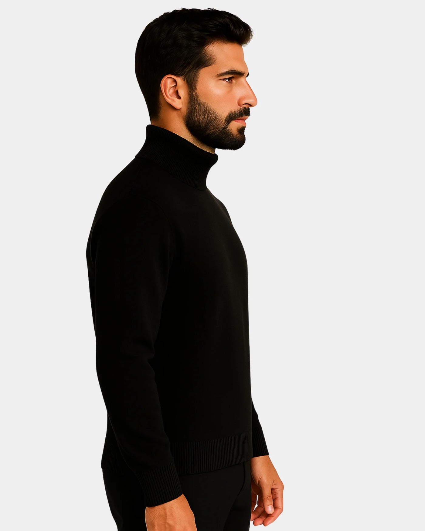 Roberto High Neck Sweatshirt - Black
