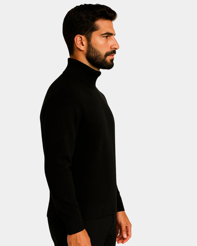Roberto High Neck Sweatshirt - Black