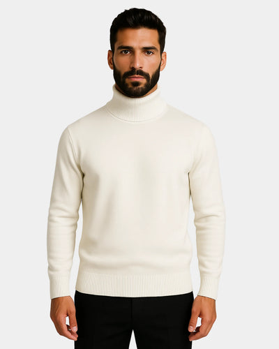 Roberto High Neck Sweatshirt - White