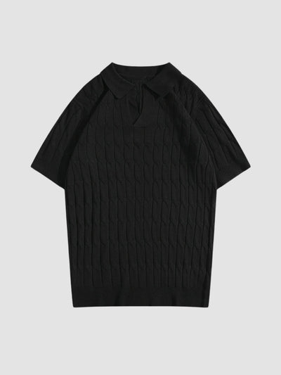 MV Slim-Fit Knitted Polo T-Shirt