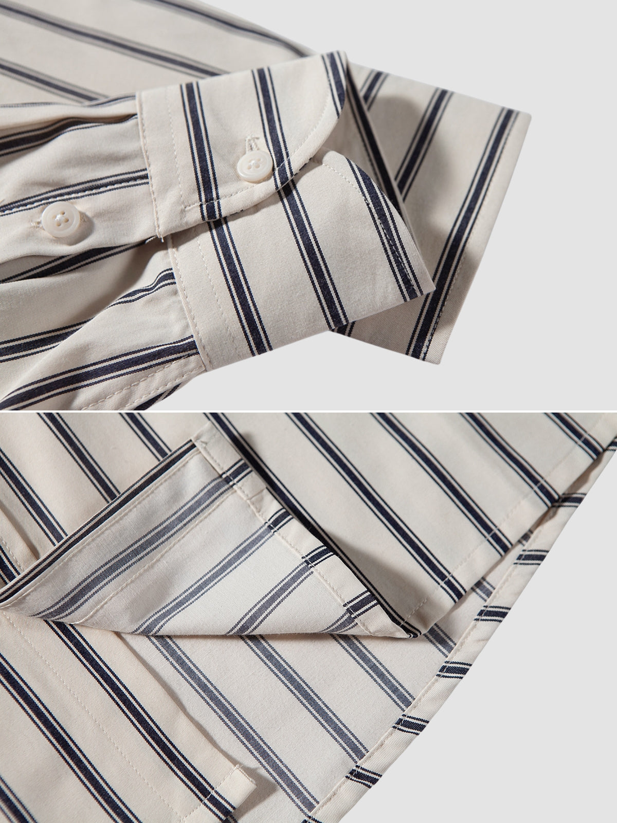 MV Long Sleeve Striped Casual Vintage Shirt