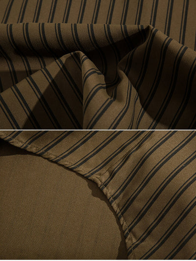 MV Vintage Brown Striped Long Sleeve Shirt