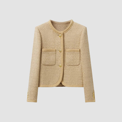 MV Milk Tea Wool Chanel-Inspired Jacket