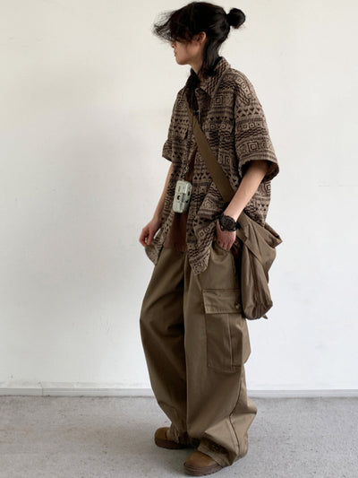MV Retro Ami Khaki Ethnic Shirt