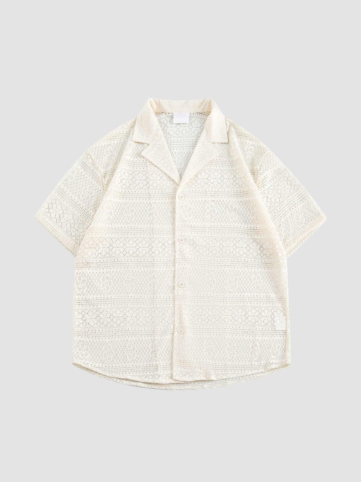 MV Retro Hollow Cuban Collar Loose Shirt