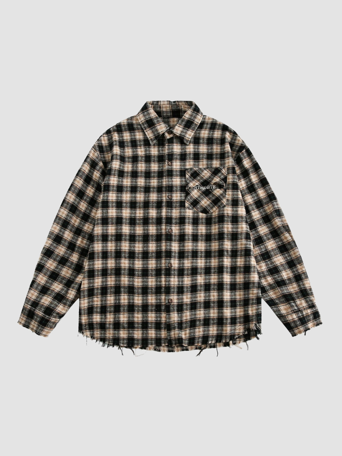 MV Retro Loose Plaid Shirt