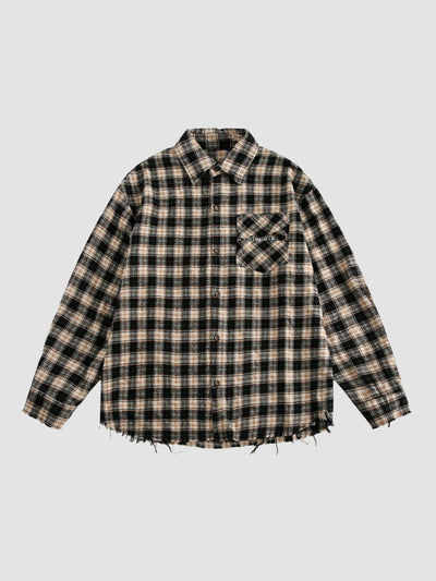 MV Retro Loose Plaid Shirt