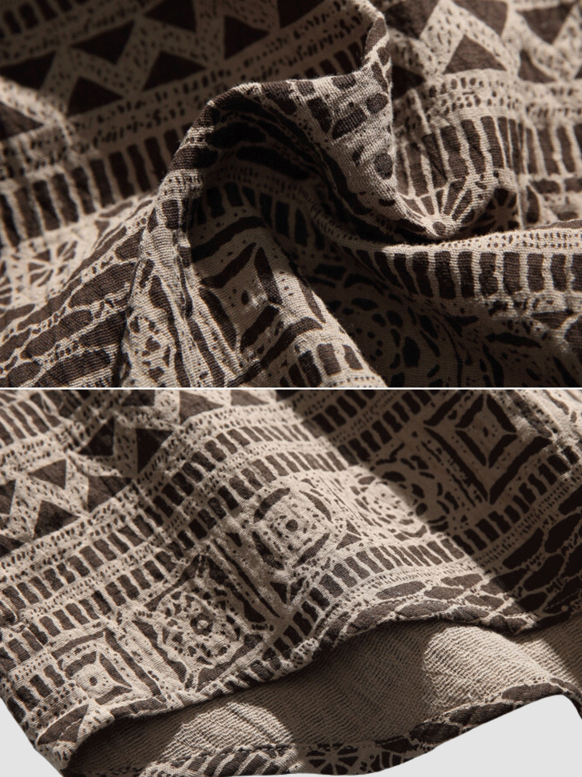 MV Retro Ami Khaki Ethnic Shirt