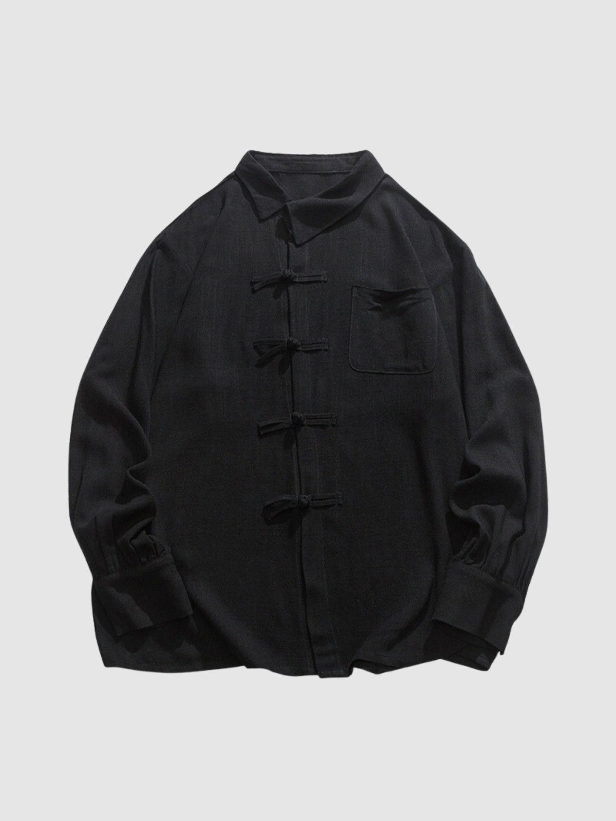 MV Retro Linen Slant Collar Jacket