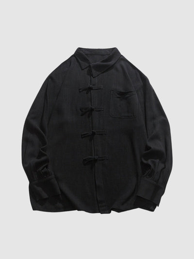 MV Retro Linen Slant Collar Jacket