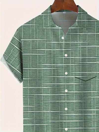 Haroyan - Stylish Plaid Stripe Pattern Shirt
