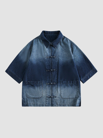 MV Retro Japanese Ethnic Denim Shirt