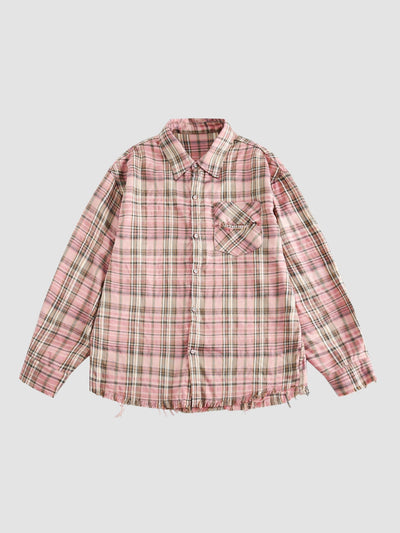 MV Retro Loose Plaid Shirt