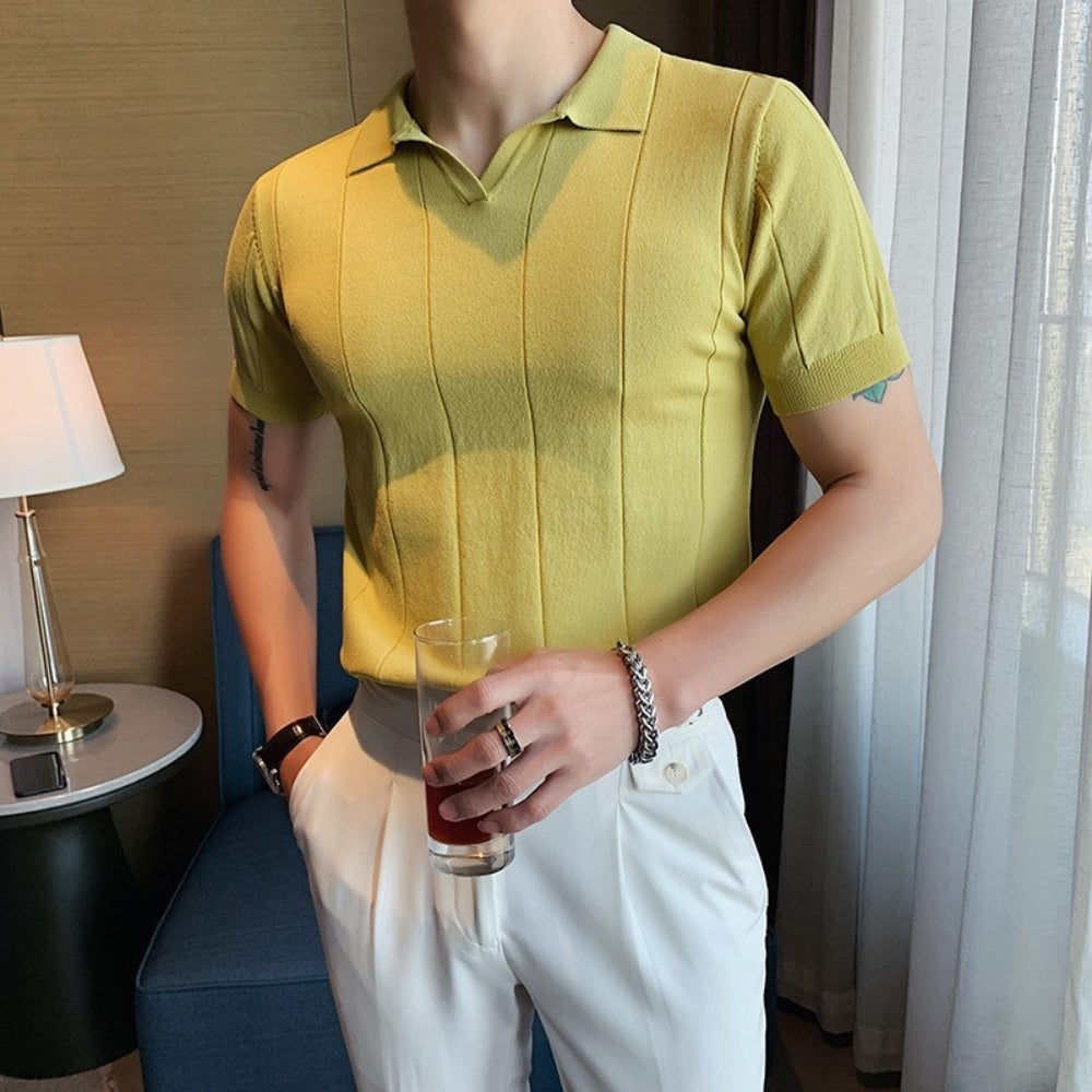 MV V-Neck Ice Silk POLO T-Shirt