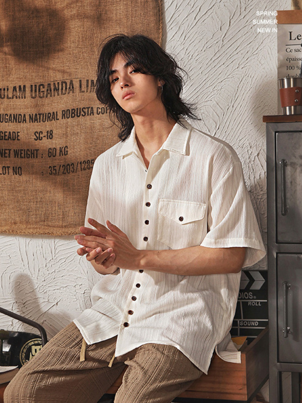 MV Retro Japanese Loose Thin Shirt
