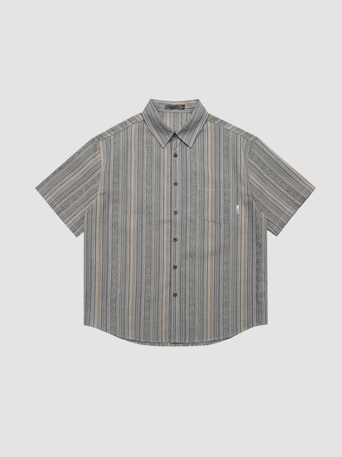 MV Retro Striped Loose Chinese Style Shirt
