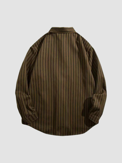 MV Vintage Brown Striped Long Sleeve Shirt