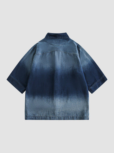 MV Retro Japanese Ethnic Denim Shirt