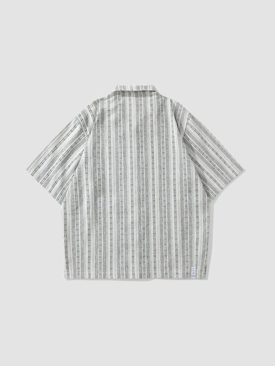 MV Retro Linen Cuban Collar Shirt
