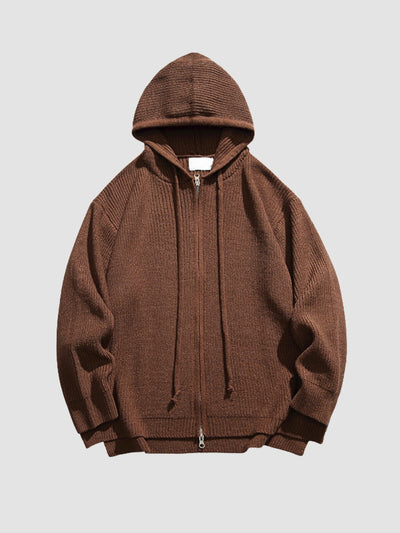 MV Retro Hooded Versatile Knitted Cardigan Jacket