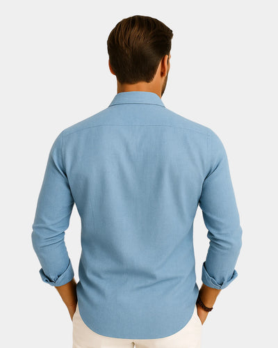 Marco - Linen Shirt Light Blue