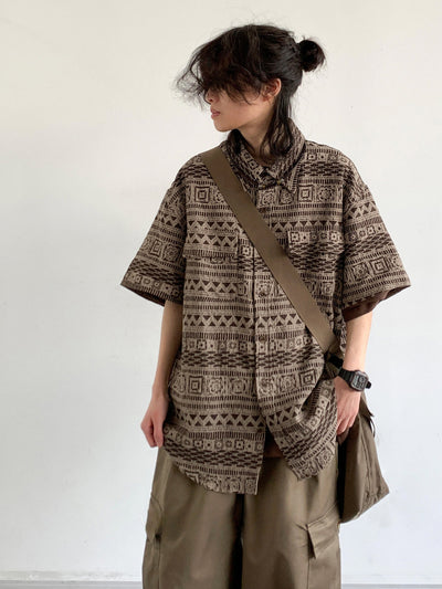 MV Retro Ami Khaki Ethnic Shirt