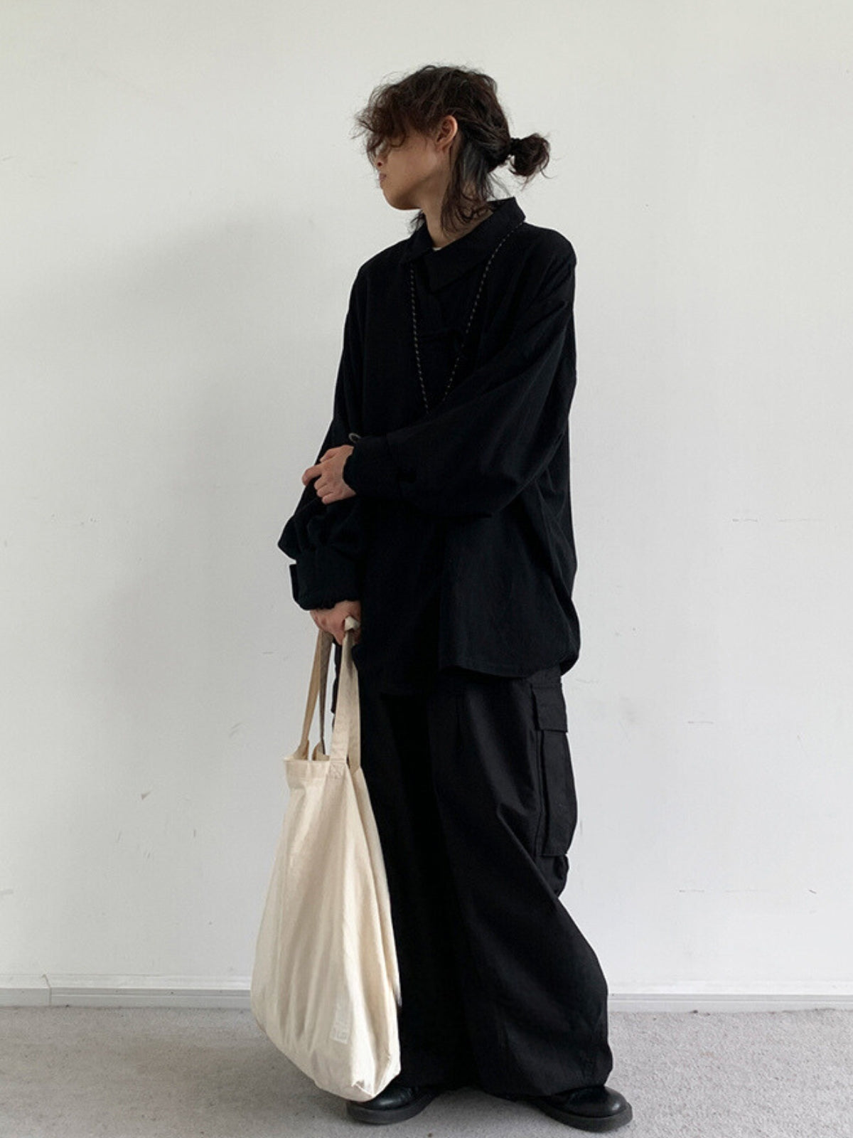 MV Retro Linen Slant Collar Jacket
