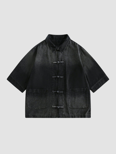 MV Retro Japanese Ethnic Denim Shirt