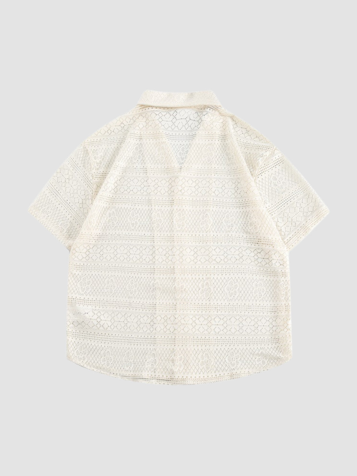 MV Retro Hollow Cuban Collar Loose Shirt