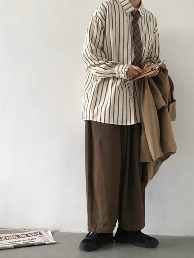 MV Long Sleeve Striped Casual Vintage Shirt
