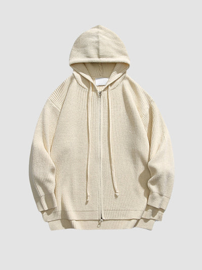 MV Retro Hooded Versatile Knitted Cardigan Jacket