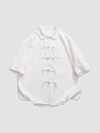 MV Retro Loose Buttoned Linen Shirt