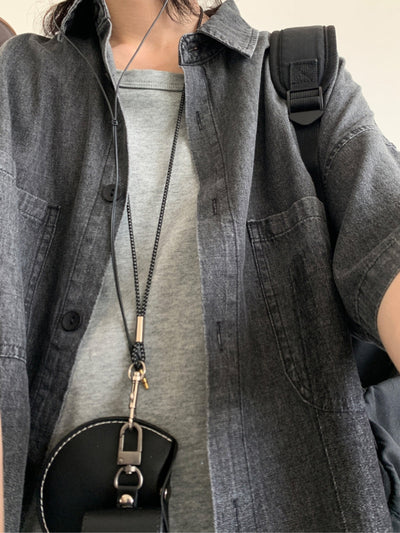 MV Retro Loose Washed Denim Shirt