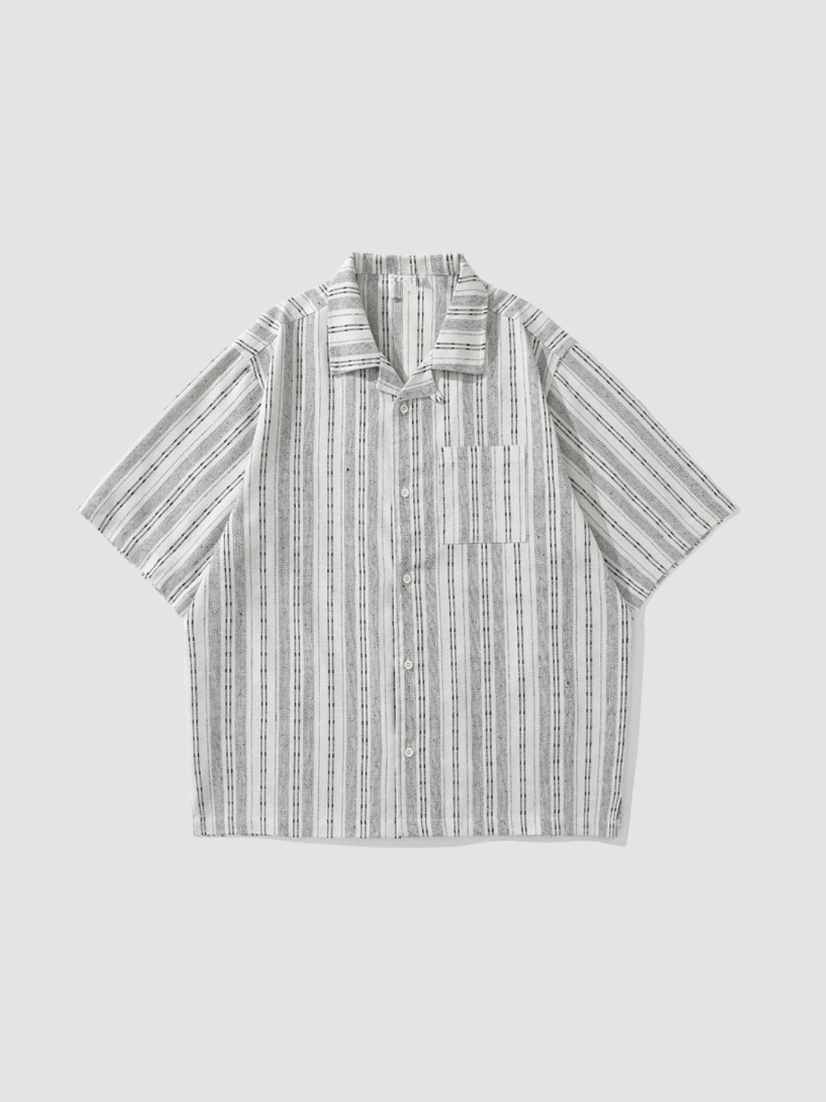 MV Retro Linen Cuban Collar Shirt