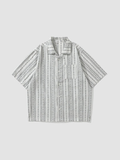 MV Retro Linen Cuban Collar Shirt