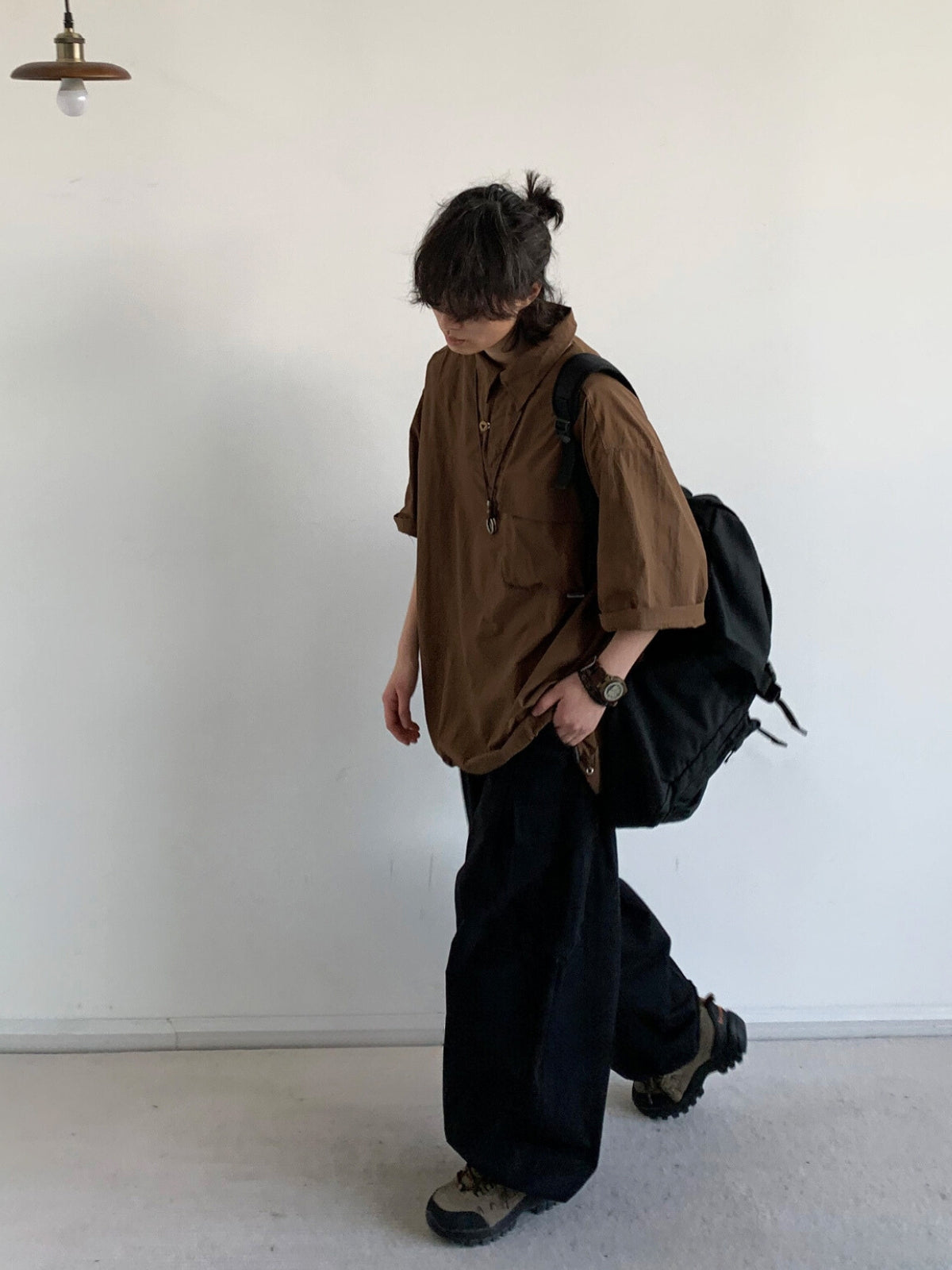 MV Retro Two-Button Versatile Loose Shirt